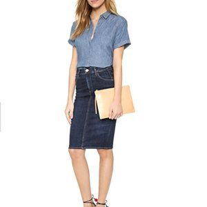 GOLDSIGN Joanne denim Pencil Skirt XS